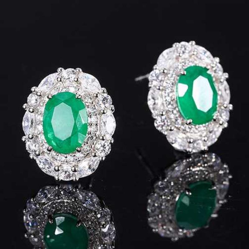 SACE GEMS 925 Sterling Silver Zircon Ring Earrings Pendant Necklace Jewelry Sets Wedding Party Gifts