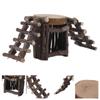 Wooden Hamster Ladder Platform Safe Non Toxic Sturdy Durable Convenient Hamster Houses