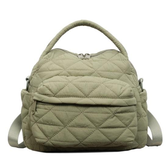 

Women Quilted Sling Backpack Convertible Shoulder Bag Crossbody Purse with Handles Handbag for Travel Work Daily Errands зелений