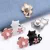 2 Pairs Jeans Button Pins Flower Cats Waist Buckles Detachable Trousers Waist Tightener Adjustable Trouser Button Pins