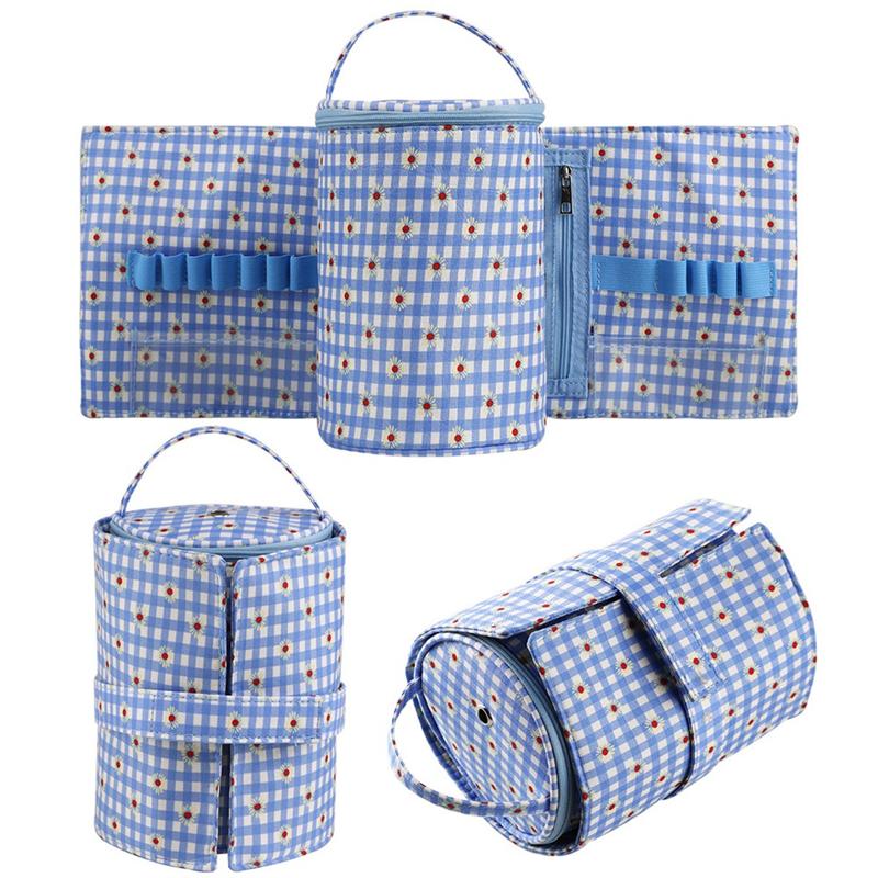 

AEE2-Small Yarn Storage Bag Portable Knitted Wool Bags Foldable Cerchet Hooks Bags For Sewing Tools Accessories Gift сірий колір