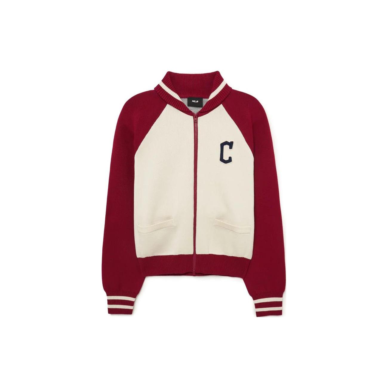 

New MLB Varsity Cardigan Cleveland Guardians Knitwear Women s Multicolor 3FKCV0134-45WIS S