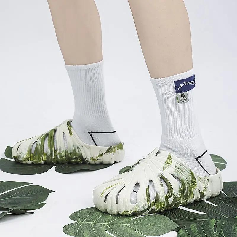 Hole Sandals Man Outdoor Beach Shoes Platform Cheap Liquidation Y2k Fun High Quality Eva Summer Sale Slippers for Men