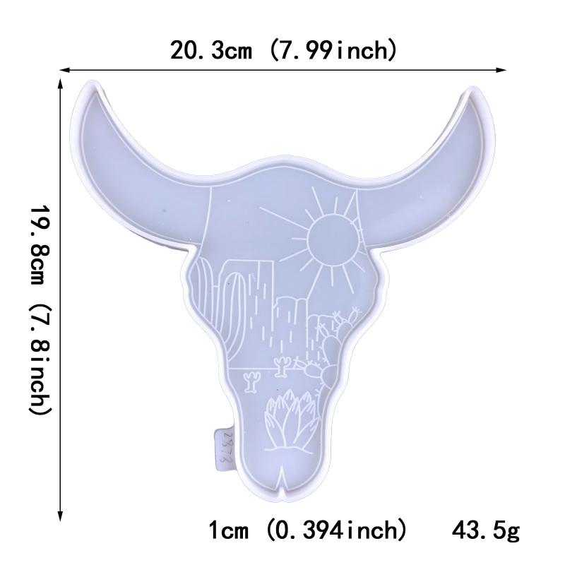 Animal for Head Silicone Mold Wall Pendant Decor Resin Casting Mold Bull for Head Coaster Epoxy Casting Mold Home Decor