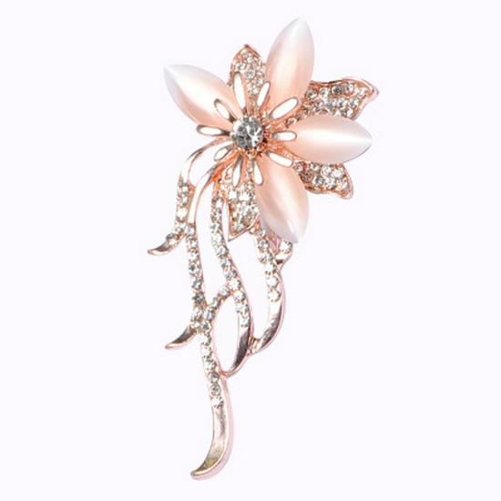 

Lanhao корейская мода Redbud кошачий глаз камень женская брошь корсаж булавка