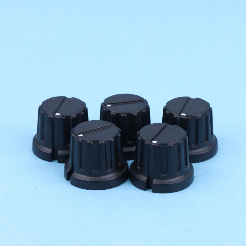 5Pcs Pn-8F 16*14.5Mm Striped Plastic Knob Cap With Copper Core Electronic Instrument Switch Caps Inner Hole 6.35Mm