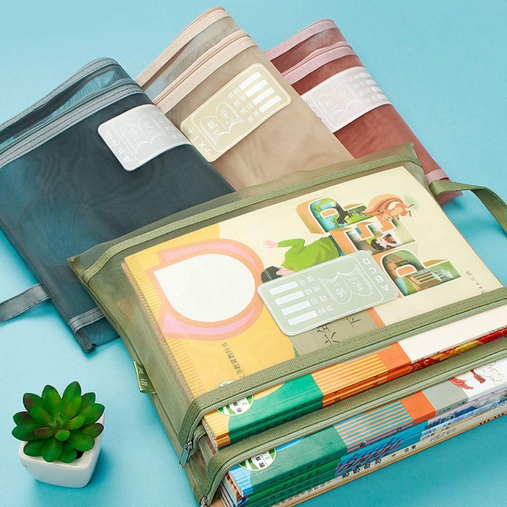 

Large Capacity A4 File Folder Double-layer File Organizer Multifuncional Test Paper Storage Bag