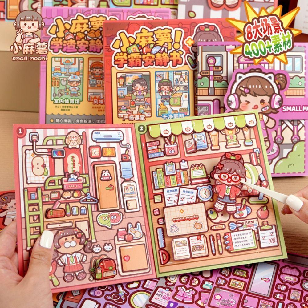 Activity Books Telado Busy Book Sticker Book DIY Scene Material Sticker Children