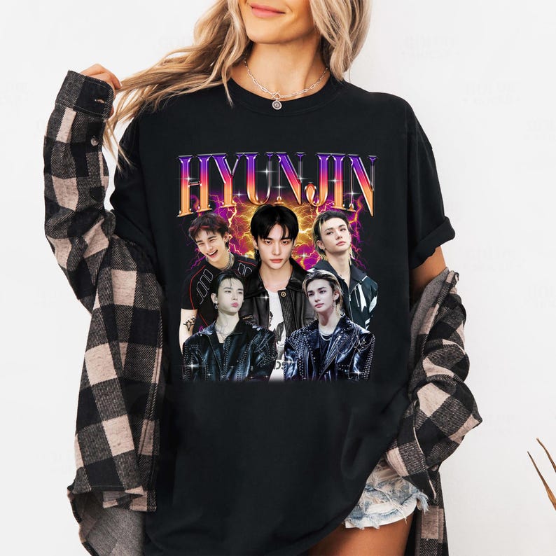 

2026 Stray Kids Hyunjin Summer Fashion Trendy Tee Men Women Vintage Top Hip Hop Streetwear Oversized Tshirt Short Sleeve Casual Clothing XXXL зелений