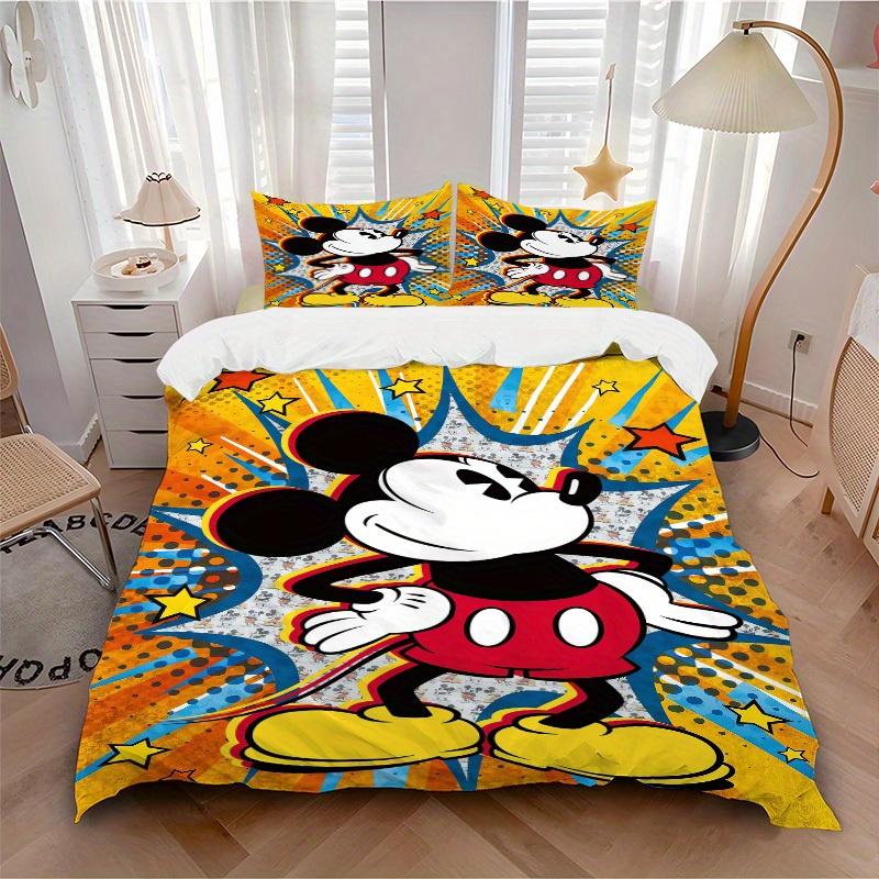 

3pcs set Mickey Mouse, Comic Art, Pop Culture Bedding Set with Duvet Cover+Pillowcases, All-Season Polyester, Zipper Closure81 135x200cm