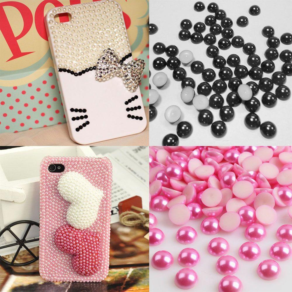 2000pcs Half-round Flatback Acrylic Pearl For Nail Art Phone Craft U Pick 2000pcs Half-round Flatback Acrylic Pearl For Nail Art Phone Craft U Pick
