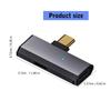 2 in 1 USB C Adapter 90 Grad USB C Stecker auf Doppelbuchse Adapter USB C 3.2 Verlängerungsadapter 100W Typ C Gerät