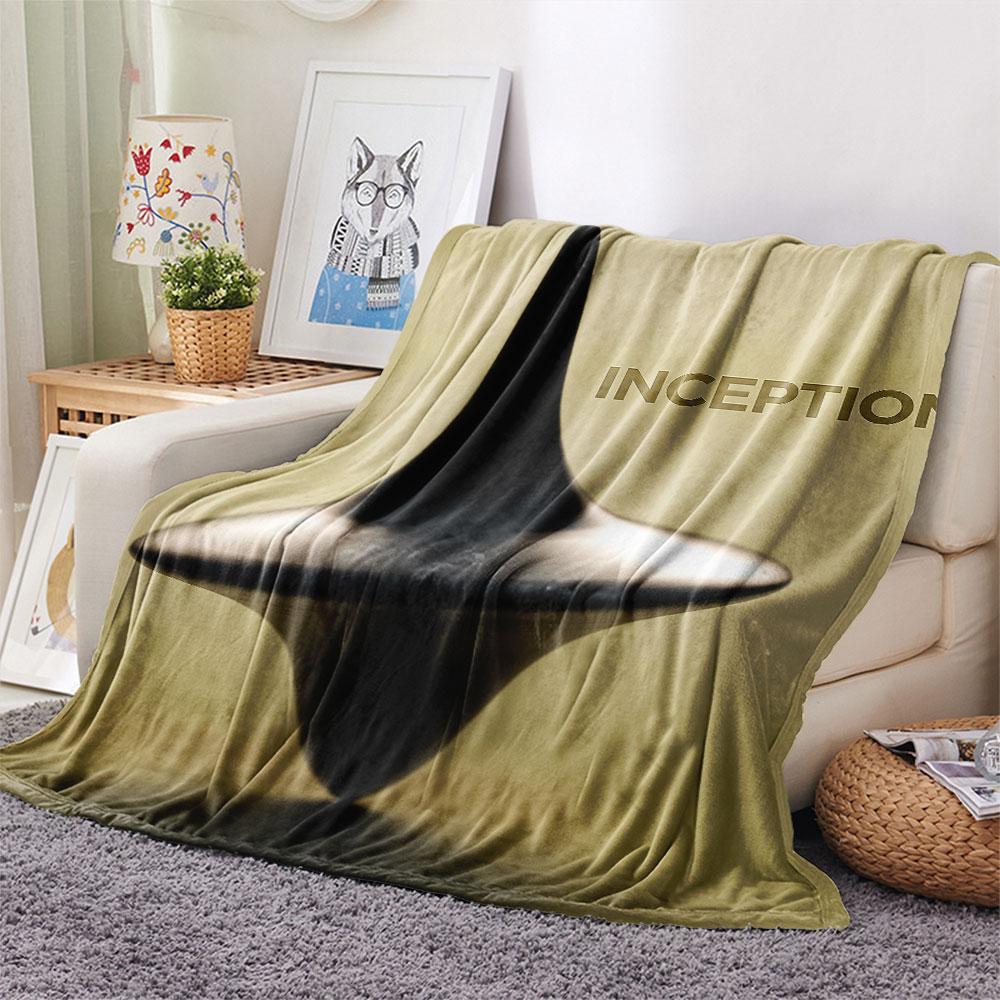 Inception Printed Flannel Blanket, soft throw for bedroom sofa, washable, fan merchandise, great gift.