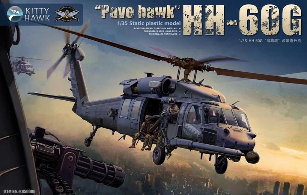 Plastikový model Kitty Hawk Pave Hawk KH50006 1/35 HH-60G s figurkou. (Helikoptéra)