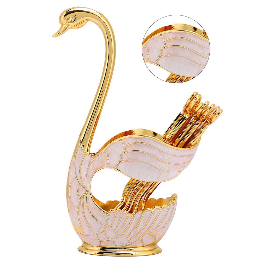 Coffee Dessert Spoon Set European Elegant Fruit Scoop Holder Decorative Tableware