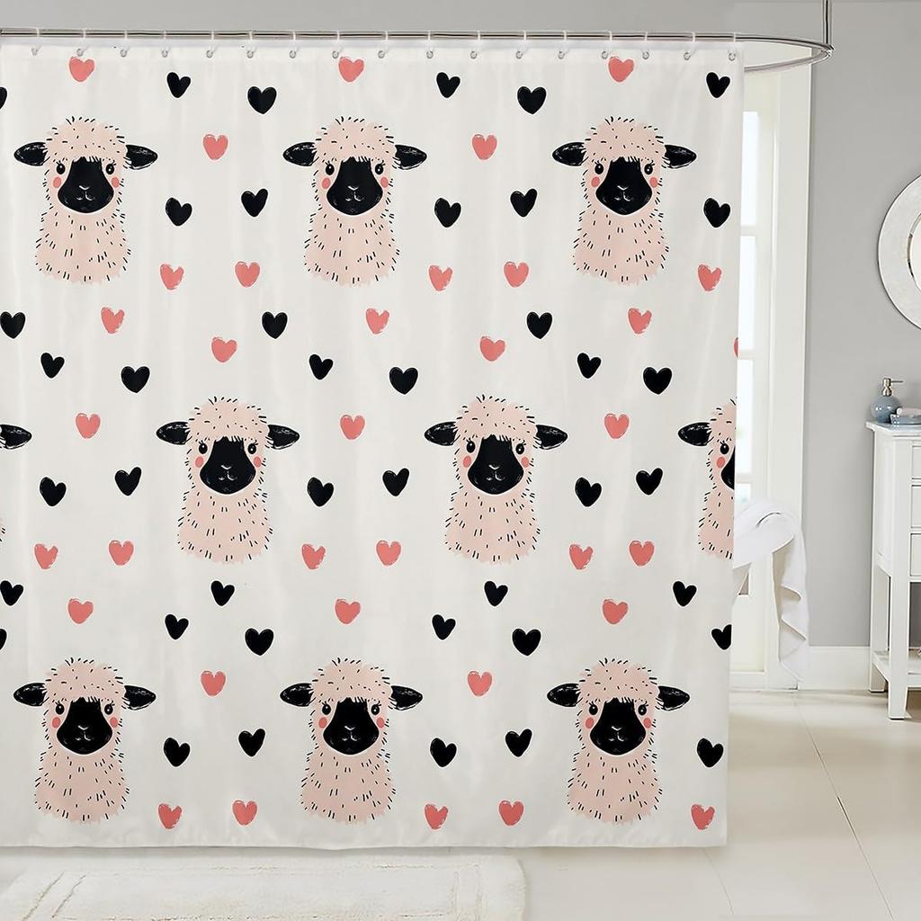 Yellow Rubber Duck Shower Curtain Set,Cute Swimming Duck Bathroom Decor for Kids,Kawaii Animal Bathroom Set Gifts for Pet Lovers