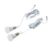 Portable Solar Lighting System Water Resistant Outdoor Solar Lamp with 5.5W Solar Panel 1W and 2W LED Bulbs for Shed