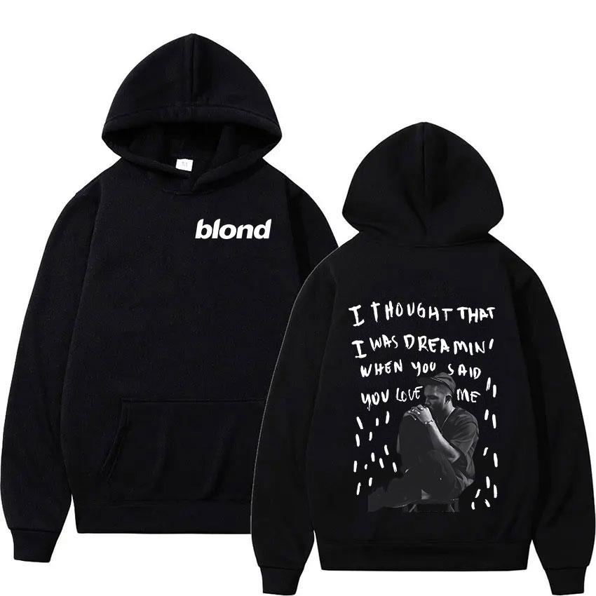 Rapper Frank Pullover Hoodie Ocean Blond Hip Hop Music Album Sweatshirt Men Vintage Fashion Popular Hoodies Unisex Streetwear