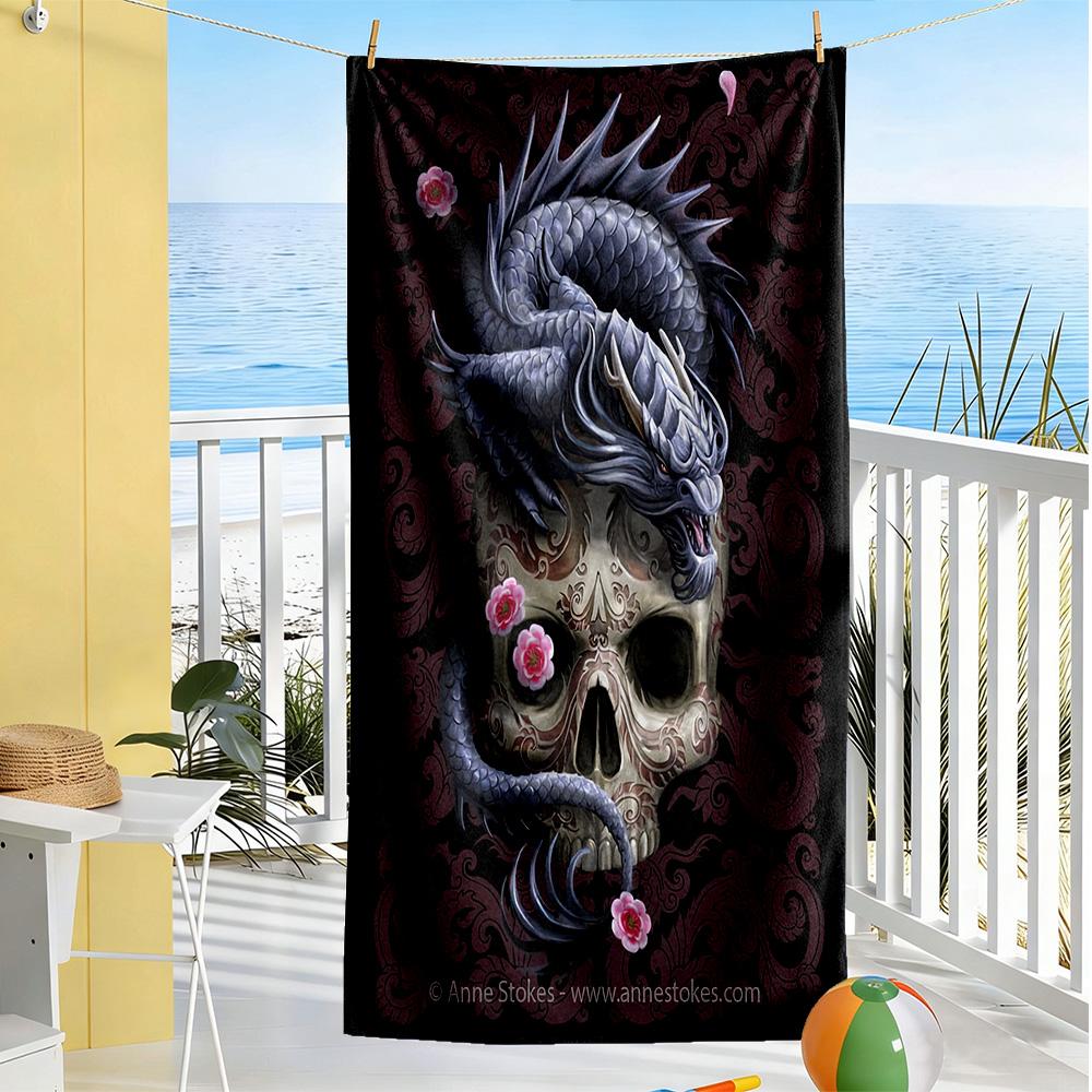 Gothic Style Beach Towel High Absorbency & Quick-Dry Comfortable Lightweight