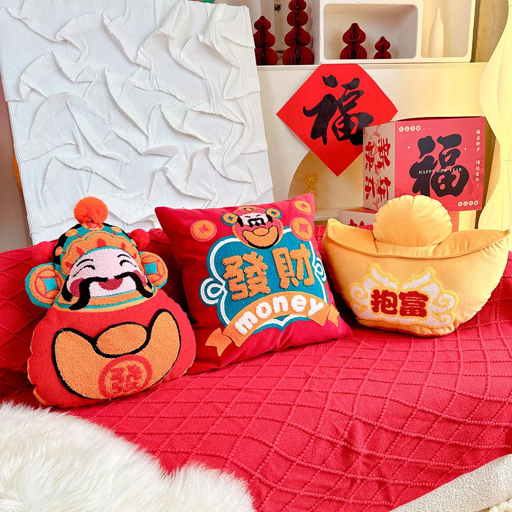 Embroidery Velvet Cushion Cover Luxury European Pillow Cover Gold PillowCase Geometry Home Decorative Sofa Throw Pillow