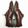 STAFFORD Full Brogue Wingtip Goodyear Welted Shoes Burgundy Size 9D (26.5-27.0) Men's(USED)