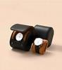 Audiophile watch case, single watch case, portable, PU leather, high-quality, stylish, suitable for travel, business trips, gifts, etc., black, 11 x