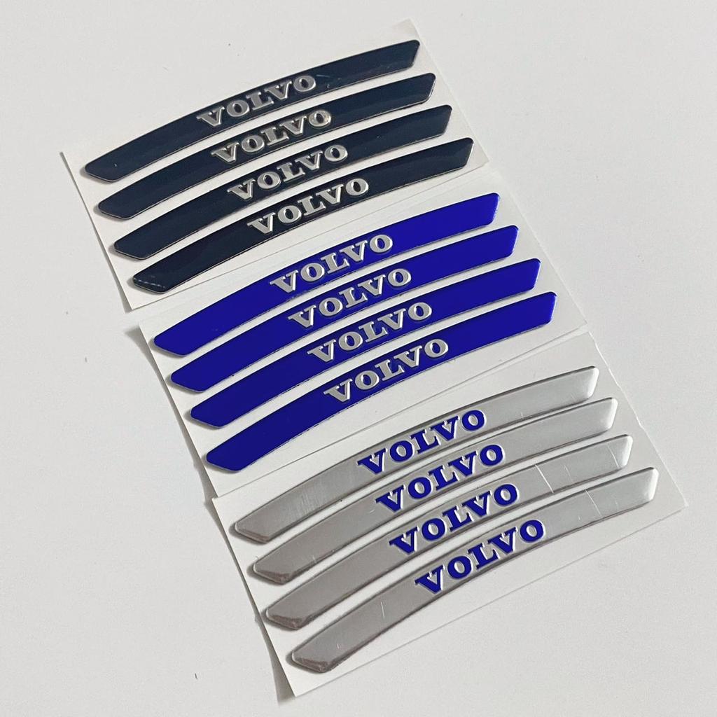 4PCS Volvo Wheel Sticker is suitable for the tire labeling of Volvo s90xc60s60lxc40xc90v90cc wheel metal modified car.