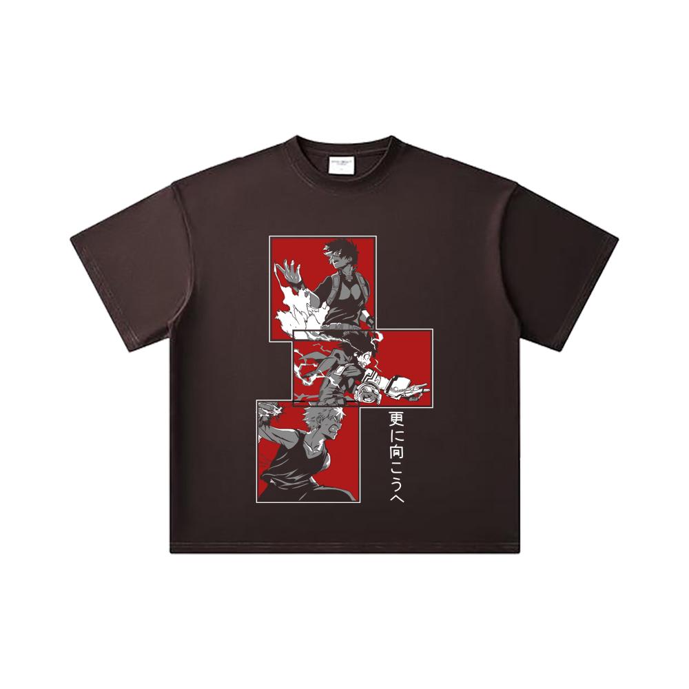 260 GSM Double Yarn 32 Count 100% Cotton My Hero Academia V22 Print Unisex Heavy Cotton T Shirt