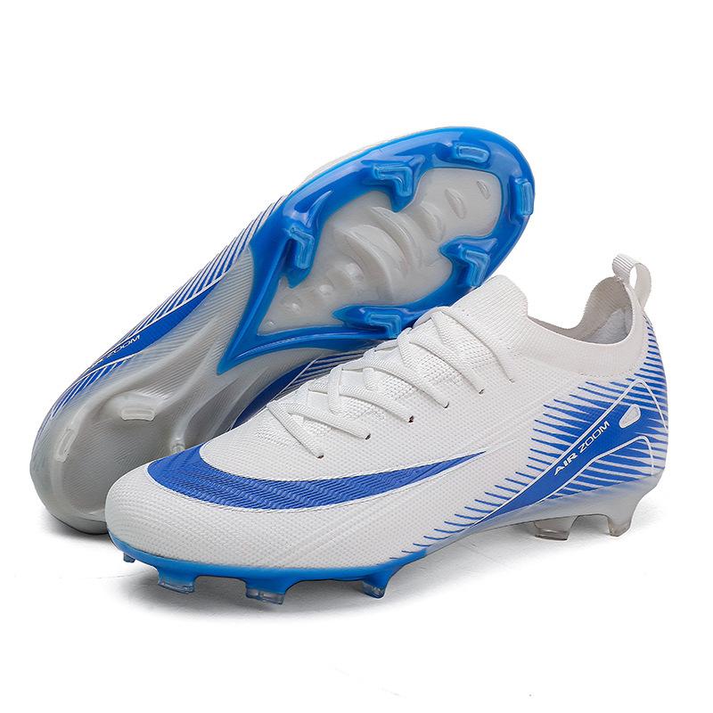 Putian Gang European Cup Flyknit Soccer Shoes, Men'S Low-Top Ag Long Spike Grass Training Shoes