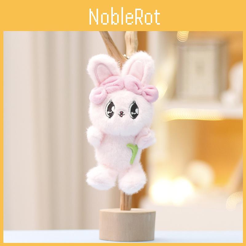Rabbit Keychain Cute Cartoon Girl Backpack Decorative Pendant Plush Doll Gift