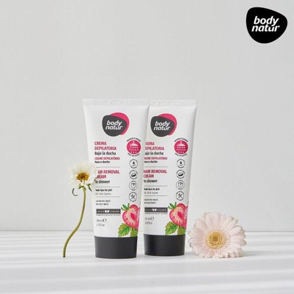 (2ea)BODY NATUR Hair Removal Cream In-Shower All Skin Red Fruit
