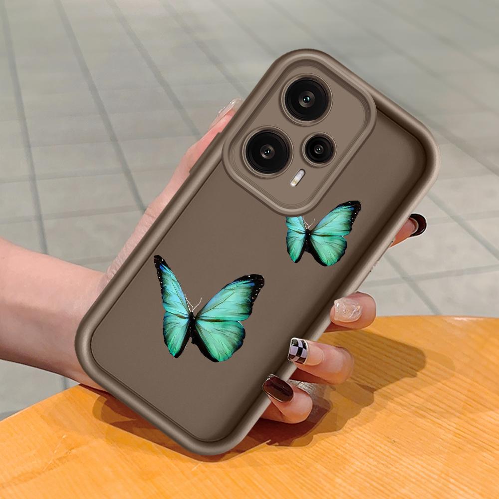 

Мягкий силиконовый квадратный чехол с рисунком лестницы для телефона, полное покрытие, противоударный защитный резиновый чехол для камеры для Xiaomi Redmi Xiaomi 14T коричневый