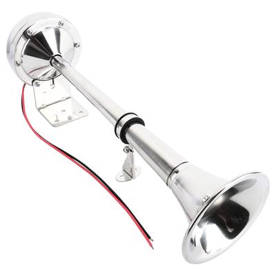 Bocina de trompeta única, bocina de aire para barco marino de 12V, bocina de aire eléctrica, sistema de alarma de bomba eléctrica súper fuerte para coche, camión y barco