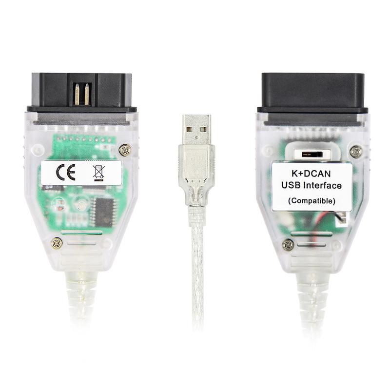 For K+DCAN FTDI 9241A With Switch K DCAN OBD 2 OBD2 Interface OBDII Car Diagnostic Auto Tools K-line K line For Inpa Cable