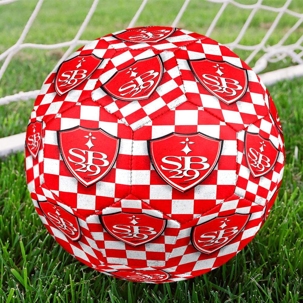 Strength Brestois Emblem Size 5 Soccer Balls, Anti-Slip, Protective Football, Outdoor Sport, a Unique Gift Suitable for Him/her, Birthdays