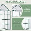 Foil Greenhouse Walk-In Garden House Tomato Greenhouse Hothouse Cold Frame with 6 Shelves Transparent Steel PVC Plastic 142 X 73 X 195 Cm