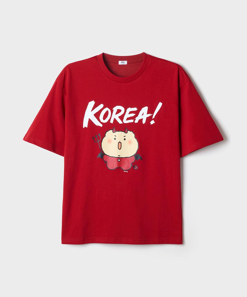 Seupao [Manggeureojin Gom] Short Sleeve T-Shirt (Red)_Sprlg25U03