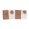 20/50Pcs Retro Kraft Paper Gift Box White Brown Cookie Candy Packaging Bag With Rope Tags Birthday Wedding Party Gifts Supplies