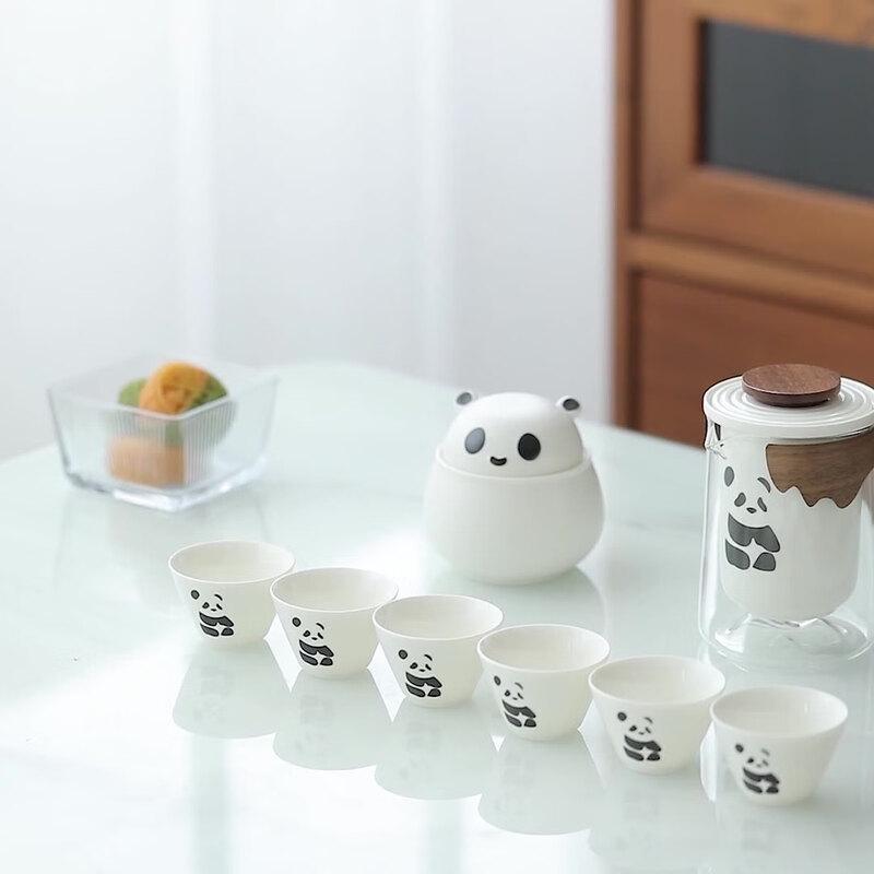 Panda Kung Fu Portable Travel Ceramic Tea Set
