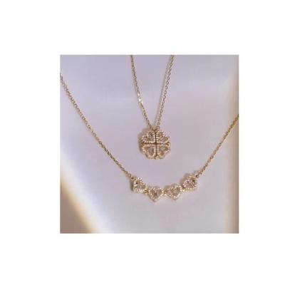Collar - Marca - Cristal - Acero de titanio - Color dorado