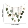 Side Wall Hangings Leaf Woven Tapestries Feather Tassels Bohemian Wall Decorations Leaf Art Decorations Wooden Beaded Garland