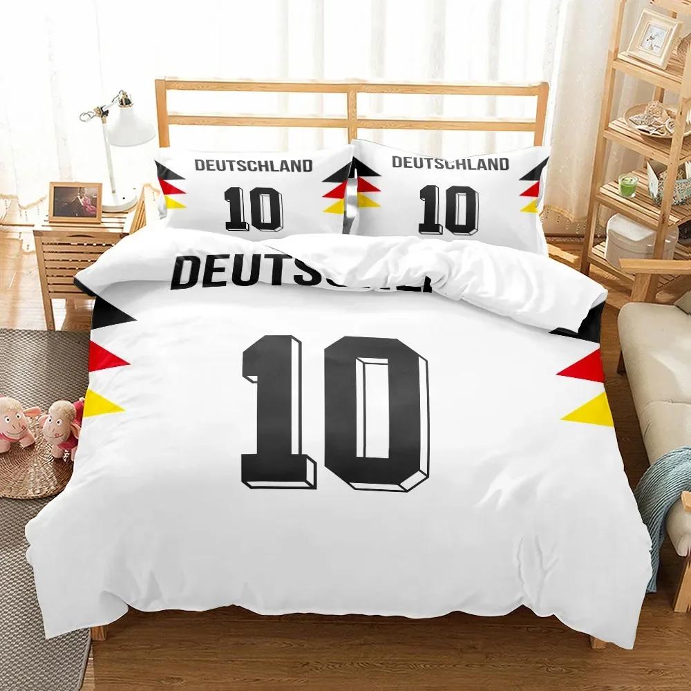 National Soccer Team Core Player Number Comfortable Duvet Cover Pillowcase Bedding Set Children Bedroom Decoration Home Textile