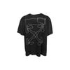 OFF WHITE Übergroßes T-Shirt mit abstrakten Pfeil-Stickerei OMAA038F191850111001
