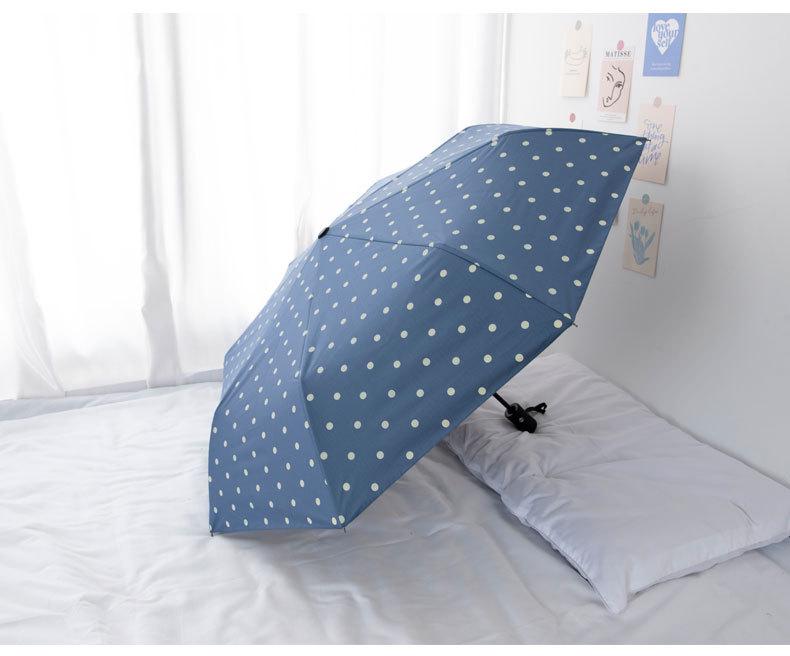 Automatic Korean Folding Umbrella - Anti-UV, Black Glue, Dual-Purpose for Sun and Rain