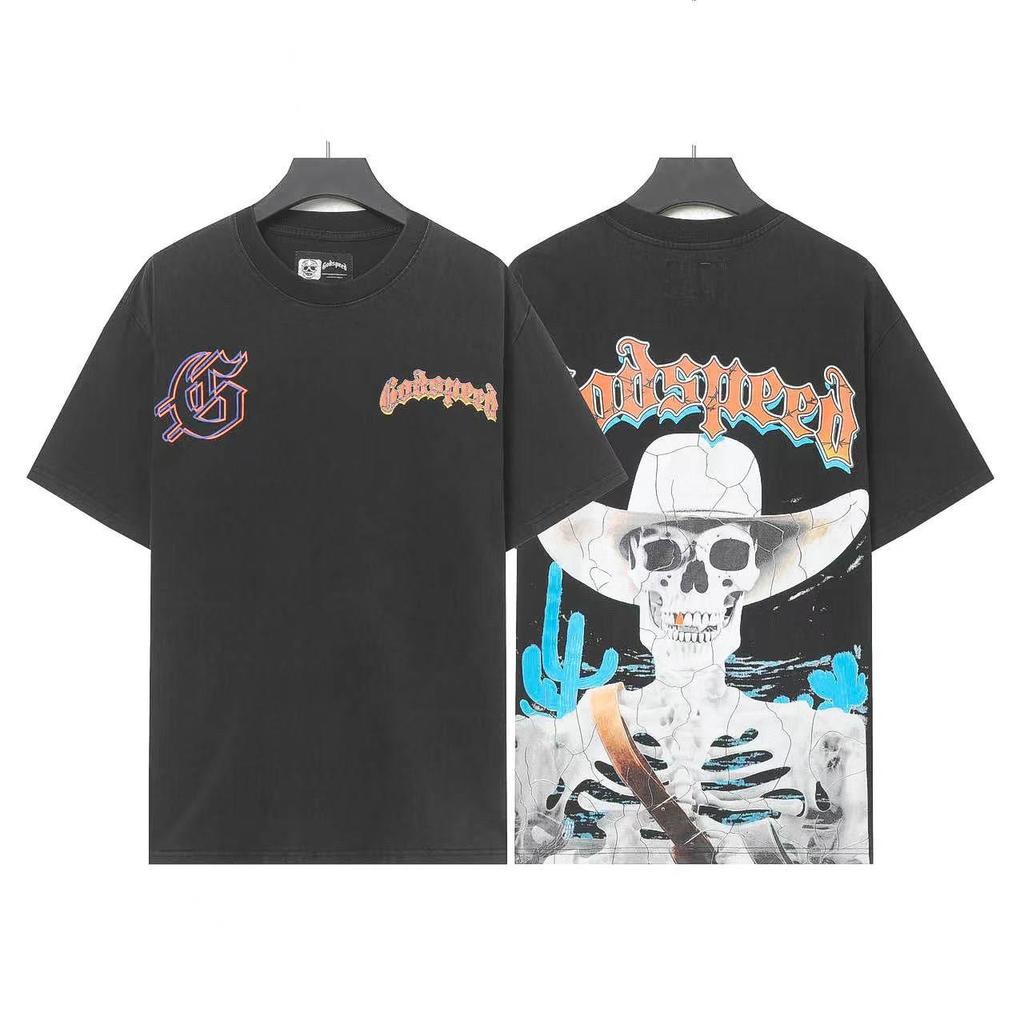 Maglietta da basket unisex con teschio e band rock: Nuova Tendenza Americana GODS Manica Corta