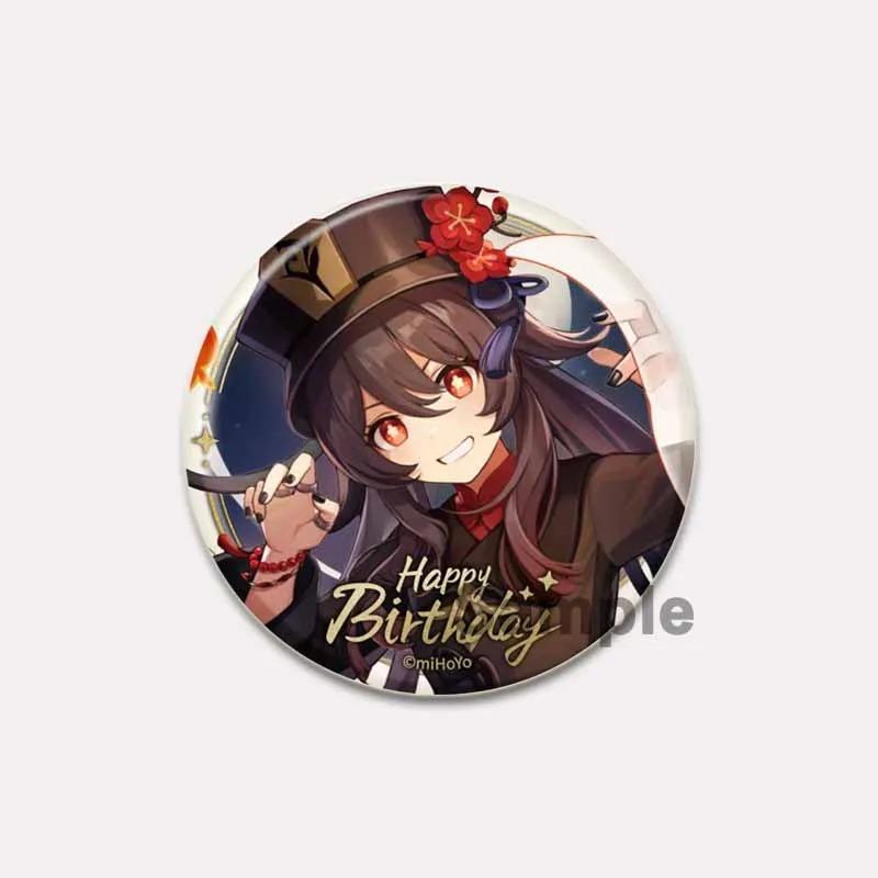 

32/44/58 мм Genshin Impact Tinplate Pin Круглые мультяшные защелкивающиеся броши для рюкзака, одежды, аксессуаров, игр, аниме, коллекции, значки, украшения 32mm