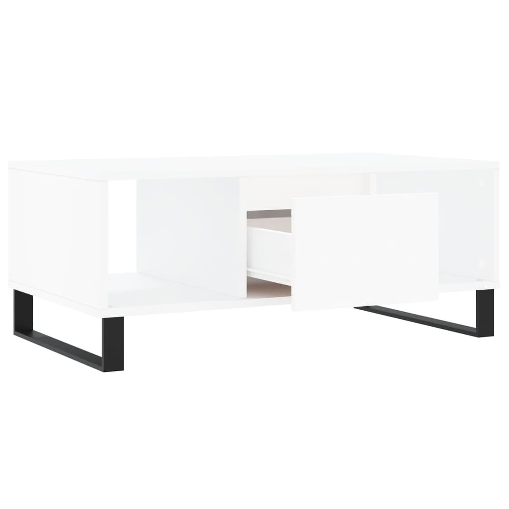 Vidaxl Tavolino da Caffè, Bianco 90X50X36,5 Cm, Materiale Derivato dal Legno