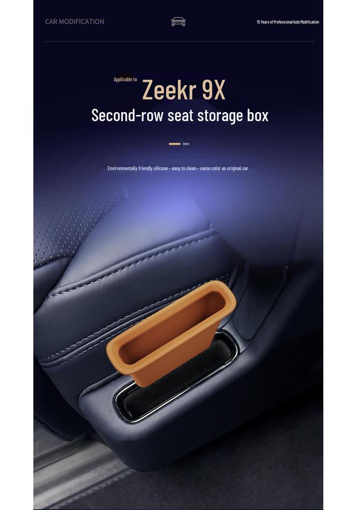 Zeekr 9X Second Row Seat Phone Slot Silicone Storage Box Accessory
