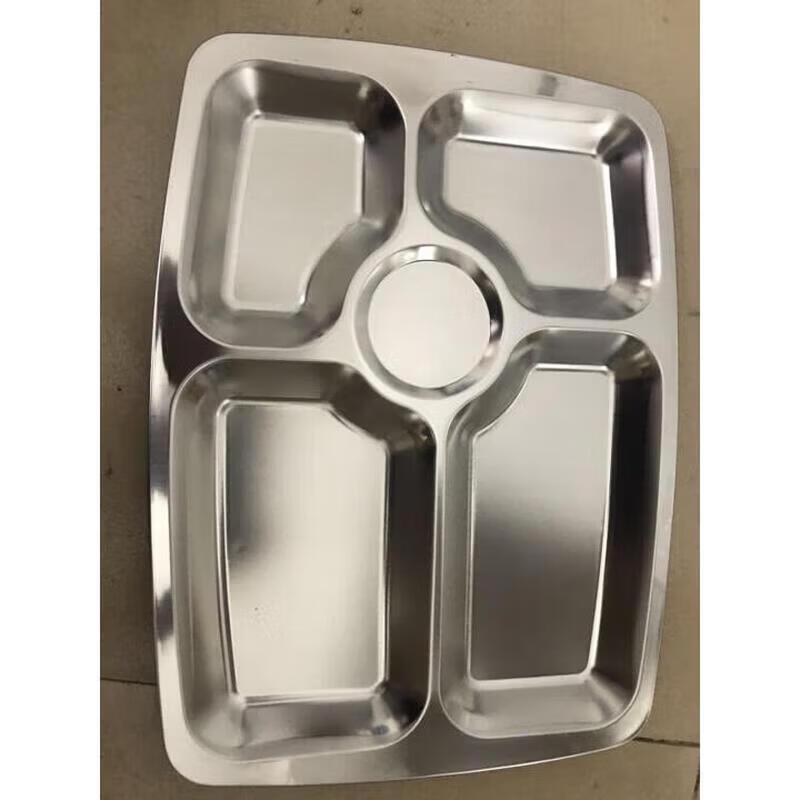 ZLIII 316 Stainless Steel 4-Compartment Round Deep Meal Tray