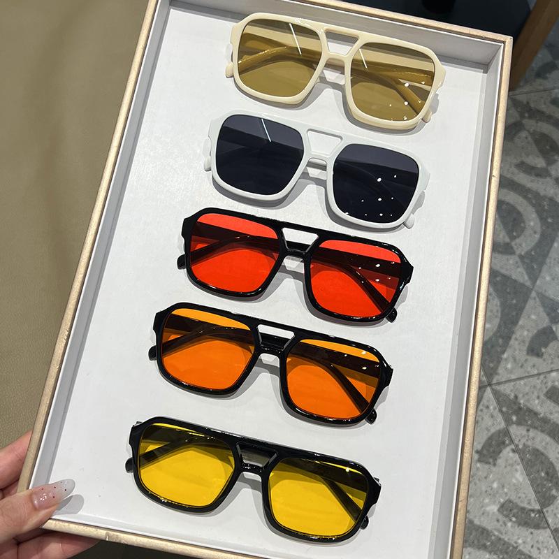 Retro Sunglasses Retro Double Bridge Sunglasses Fashion Sunglasses Stylish Uv400 Eyewear For Fashion Wear Driving Shopping